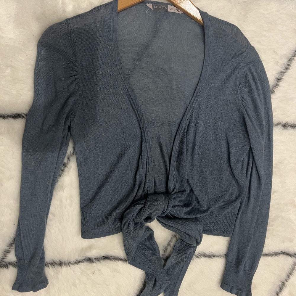 Athleta cozy shrug with cute detailing